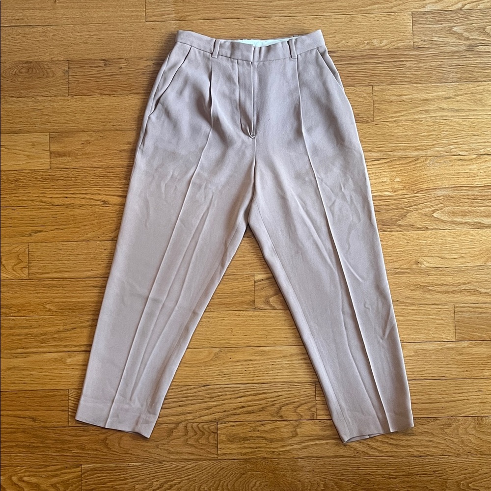 Blush colored trousers